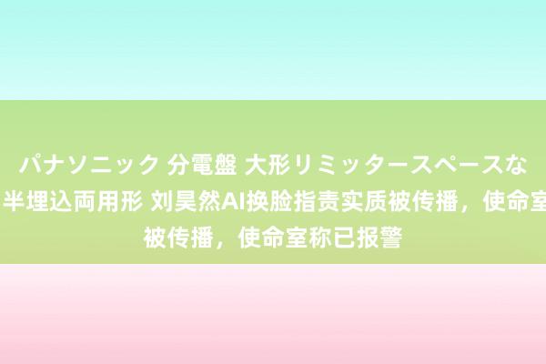 パナソニック 分電盤 大形リミッタースペースなし 露出・半埋込両用形 刘昊然AI换脸指责实质被传播，使命室称已报警